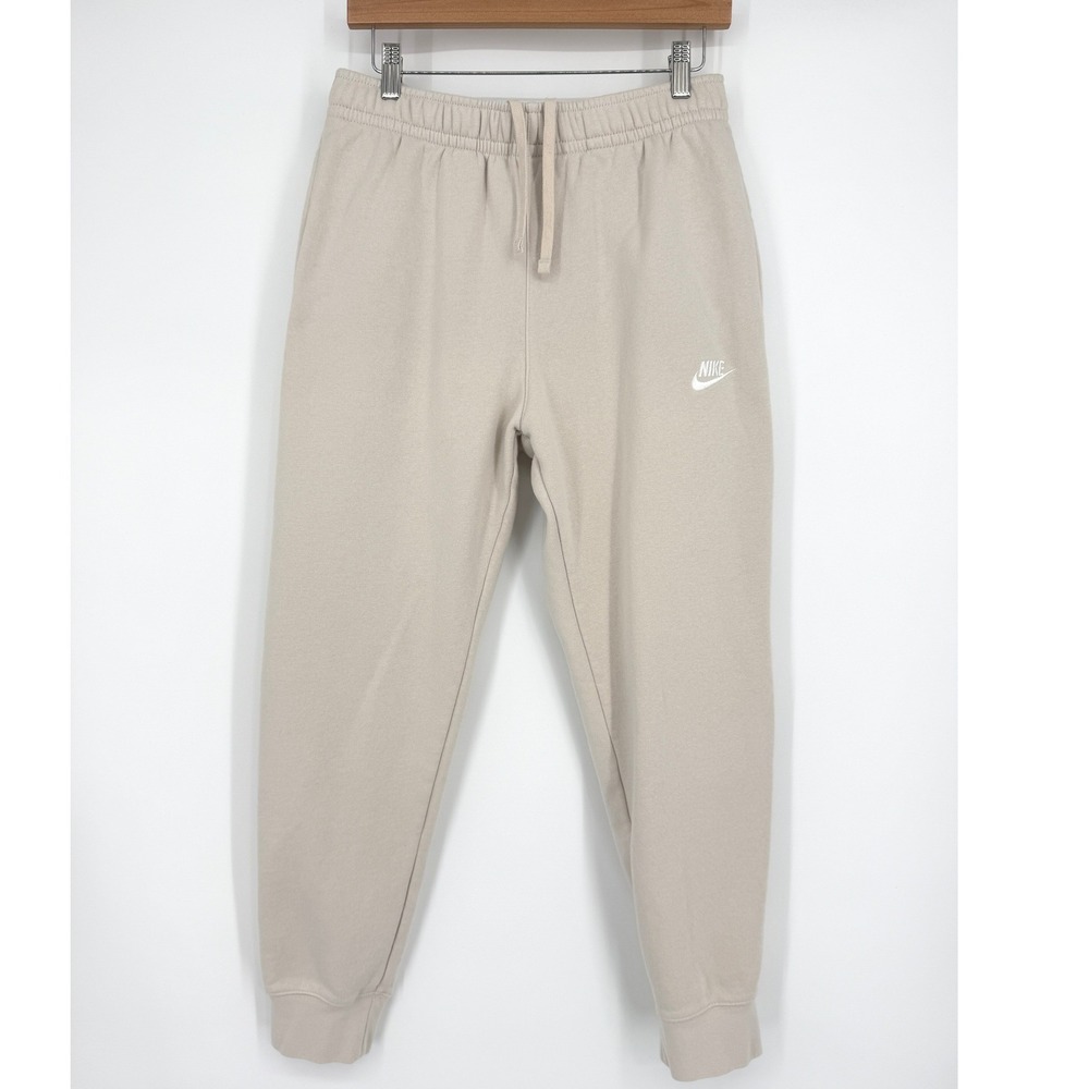 Nike Men's‎ Swoosh Athletic Club Jogger Fleece Pants Sweatpants Sz M Cream